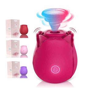 Rozenbloem zuigen massage vibrator voor vrouwen tepel vaginale g-spot massage clitoris sucker stimulatie volwassen erotisch seksspeelgoed