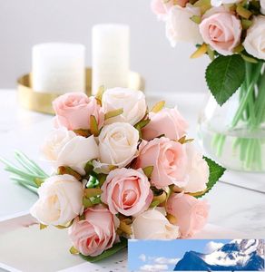 Rose Flowers 12 Stuks Bruids Bruiloft Boeketten Bruiloft Tafelcentrum Kunstbloemen Zijde Rosefloyd Rose Bridal Bouquet