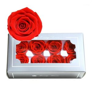 Rose Flowers Home Wedding Decoration Valentines Gift Diy Flower Art Artificial Rose Head Préservé Flower1207T