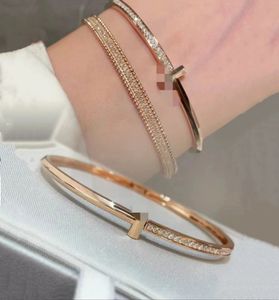 Rose Gold Bracelet Designer sieraden Woman T1 High Edition hebben diamant bedelarmband Hot Jewlery Designer For Women Mans Dochter Nieuw geschenk