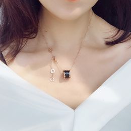 Chaîne en or rose petit collier Manyao or 18 carats femme été jeune chaîne de clavicule de luxe mode coréenne de luxe