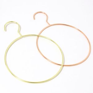 Rose Gold Circle Hangers Kleding SCHAAG DAKKEN DROGEN DROGEN opslag Organisator Rack Volwassene en kinderhanger