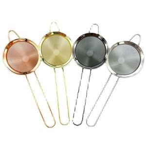 Rose Gold Color Oil Grid Zwart Gouden Filter Kleuren Kooktail Strainer Kegel Cocktails Screen Newarrival 0913