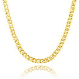Color de oro rosa / Platinum Color / 18K Collar de oro chapado en oro Joyería de los hombres al por mayor 7mm Collar de cadena de moda