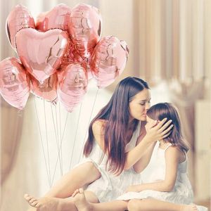 Ensemble de ballons en Latex avec confettis or Rose, ballon en feuille d'étoile et de cœur, décorations de fête d'anniversaire, de mariage pour enfants, fournitures de réception-cadeau pour bébé