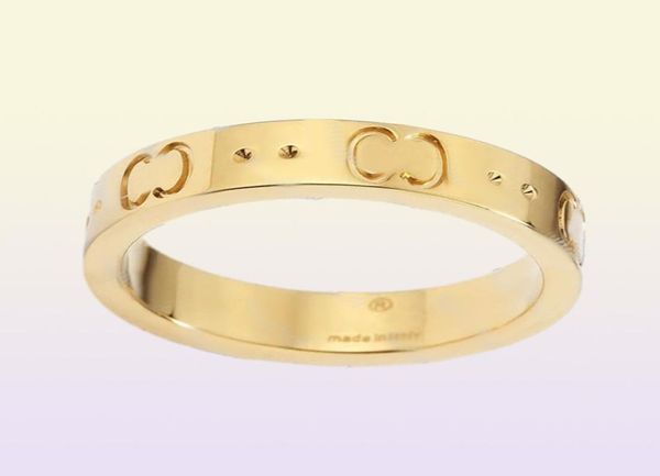 Rose Gold Designer anneaux pour hommes Hip Hop Femme Love Couple Ring Engagement For Women Luxury Jewelry Retro 925 Silver Letter Anelli Ri9741277