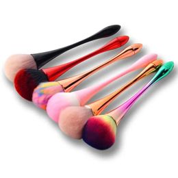 Rose Gold Foundation poeder blush borstel professionele make -up borstelgereedschap set cosmetisch zeer zachte make -upborstels voor grote grootte gezicht