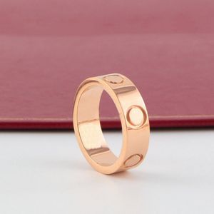 Rose gouden liefde ringen ontwerper voor vrouwen mannen ring Cz diamant paren roestvrij staal Geen allergieën geen vervaging betrokkenheid huwelijkscadeau dames herenring zilveren sieraden