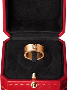 Bagues d'amour en or rose pour femmes hommes promettent un design de haute qualité, bague en argent, en acier inoxydable, bijoux de luxe pour hommes4167021