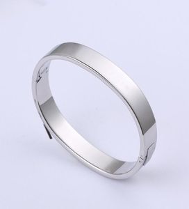 Rose Gold Mens Designer Bracelets Silver Love Bangle Womens High Quality Titanium Steel Lettrage Couple Friends Amitié.