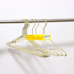 Percha para camisas de ropa de metal dorado rosa con ranura para abrigos resistentes y resistentes