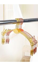 Hangers de metal de oro rosa calcetines interior sujetador de lencería de lencería clips de bragas para suministros de lavandería5321201
