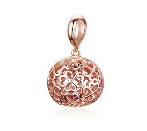 Breloques en forme de trèfle plaqué or Rose pour filles, pendentif à breloque en argent Sterling 925, cadeaux de bijoux 67281528591150