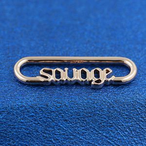 Rose Gold Plated Silver ME Styling Savage Word Link Charm Bead Solo se adapta a European Pandora Me Type Jewelry Pulseras Collares