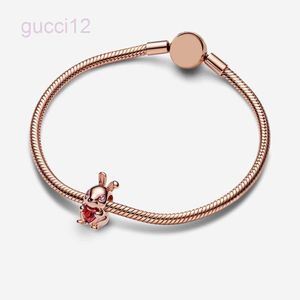 Rose Gold Rabbit Leather Rope Armbanden Charms Europe en America Popular Bracelet DIY Fit hanger kralen vrouwen designer sieraden x96U