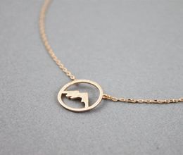 Rose Gold Range Collier de montagne Femmes Simple Bijoux Demaine d'honneur Coucle de tour de cou en acier inoxydable Pendant Collarat Femme 20207384933