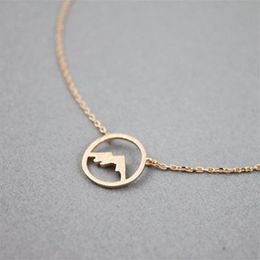 Rose Goud Range Mountain Ketting Vrouwen Eenvoudige Sieraden Bruidsmeisje Gift Rvs Choker Cirkel Hanger Collare Femme 2020201S