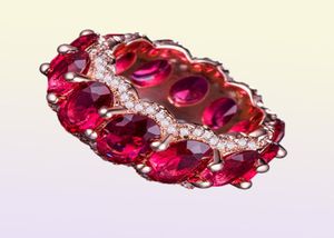 Roségouden ringen Diamanten ring Luxe sieraden Topaz kristal Emerald Moissanite Sapphire ring kostuum sieraden emerald ring B1092 20111227264