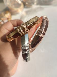 or rose argent diamant bracelet puits de tennis Bracelets de luxe élégants bracelets Rome bracelets Bijoux de mode pour hommes femmes Fête Cadeaux de mariage accessoires cool
