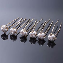 Oro rosa plateado oro 6pcs/lote accesorios de boda de la boda de la perla de la perla de la alduza de la perla de la altura de la flor de la flor de la perla para el cabello de la perla del rehino del diálogo diálano