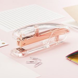 Rose Gold Stapler Edition Metal Manual Staplers 24/6 26/6 Include 100 Pcstaples Office Accessories School Supplies