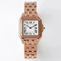 Montre en or rose montres de créateurs 27 mm montres pour femmes élégantes et à la mode bracelet en acier inoxydable mouvement à quartz importé montre pour hommes étanche
