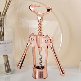 Rose Gold Wing Curkencrew Wine Beer Flessen opener Uitrusting Keukengadgets Multifunctionele roestvrijstalen wijnaccessoires 1 van