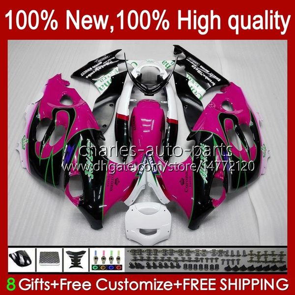 Carénages vert rose pour SUZUKI KATANA GSXF 600 750 CC 600CC GSXF600 GSXF-750 29No.69 GSX750F GSX600F 750CC 1998 1999 2000 2001 2002 GSXF750 GSXF-600 98 99 00 01 02 Corps