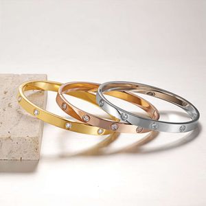 Rose Kia Gold Ten voor damesmode Full Sky Star ingelegde diamant titanium stalen armband sieraden armband