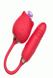 Rose léchant jouet sexuel féminin Clitoris mamelons massage stimulateur gode prospère GSpot vibrateur Masturbation outil sexuel pour les femmes pen6980099