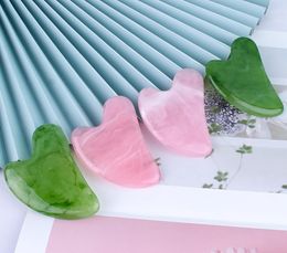 Rose roze groene hars guasha bord natuursteenschraper Chinees gua sha pad5045693