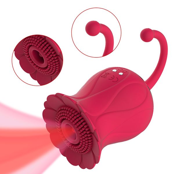 Vibrador de succión de clítoris potente rosa para mujeres, chupador de clítoris, pezón, mamada, estimulación vaginal, juguetes sexys, masturbador femenino