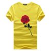 Rose Imprimé Mens T-shirt Summer Top Shirt Crew Nou Sleets courts 5xl hommes Nouveaux vêtements de mode
