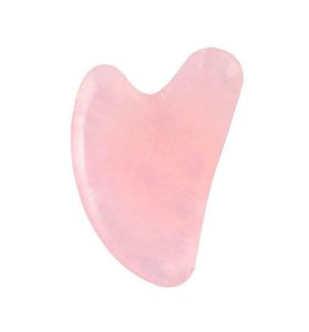 Rose Quartz Guasha Chinese acupunctuur Schraapgereedschap Massage Body Massager Gua Sha Board Scrape Therapy Blood8482357