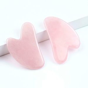 Rose Quartz Guasha Chinese Scraping Tool Massage Body Massager Gua Sha Board Skap Therapie