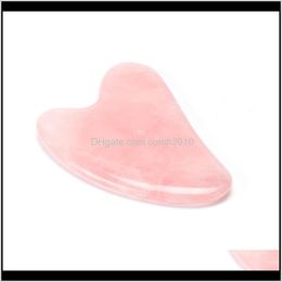 Rose Quartz Jade Guasha bord roze natuursteenschraper Chinese gua sha tool voor gezicht nek rug body acupunctuur druktherapie bj ofygz