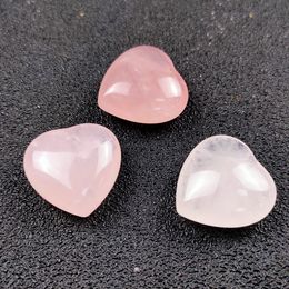 Rose Quartz Love Heart Stone Wishing Stone Ornement Semi Precious Précious Crafts Arts Gift Home Decor