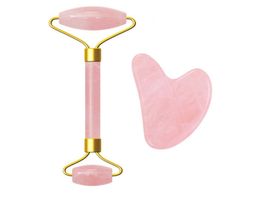 Rose quartz roller minceur de visage masseur de soulèvement d'outil de levage de jade massage facial massage roller massage cutané