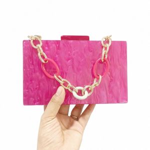 Rose Red Party Wallet Acryliques Claquettes Sac de voyage de mariage Cosmetics Tolay Tool Necaries Necaries Faux sacs à main designer Stick N0H6 # #