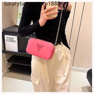 Rose Red Popular European and American Bag Shoulder Crossbody Chain Small Square Guesse Dames