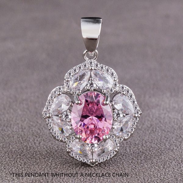 Collier en diamant rubis Rose, chaîne féerique avec pendentif, bijoux pour petite amie, bijoux ornés