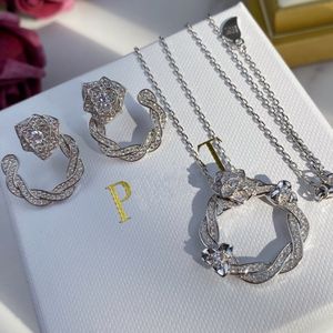 Rose Series Ketting Piaget Hangers Inlaid Crystal 18 K Vergulde Sterling Zilver Luxe Sieraden Hoge Kwaliteit Merk Designer Kettingen Hanger Premium Geschenken