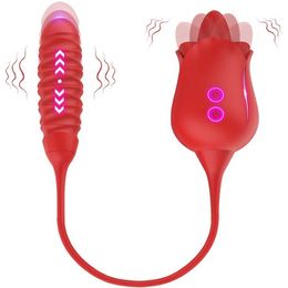 Rose Sex Toys for Tongue Women Dildo Vibrator Spot Clintoris Estimulación Masturbator 75% de descuento en salida Venta en línea