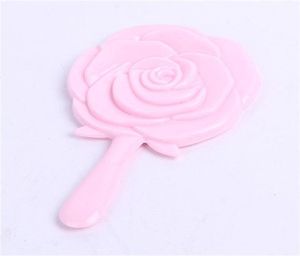 Miroir à main en forme de rose vintage coiffure fleur maquillage beauté commode cadeau miroir pour maquillage miroir à main avec poignée Whole3744678