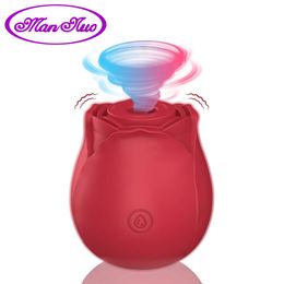 Rose Vorm Vagina Zuigen Vibrator Intieme Goede Tepel Sucker Orale Likken Clitoris Stimulatie Krachtige Speeltjes voor Vrouwen 240320