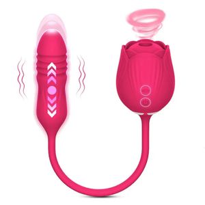 Rose Forme Vagin Sucer Vibrateur Intime Bon Mamelon Sucker Oral Léchage Clitoris Stimulation Puissant Sex Toys pour Femmes 240202