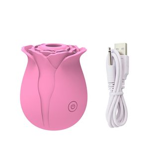 Rose forme vagin sucer vibrateur mamelon ventouse Oral léchage Clitoris Stimulation jouets sexuels pour les femmes