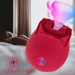 Rose Forme Vaginale Sucer Vibrateurs Érotique Mamelon Sucker Oral 6 Fréquence Léchage Clitoris Vibrateur pour Femmes 240320