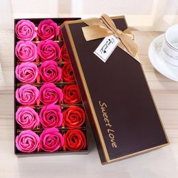 Savons de roses emballés avec des fleurs, fournitures de mariage, cadeaux, articles de fête, savon de toilette parfumé, accessoires de salle de bains, cadeau de fleur de saint-valentin