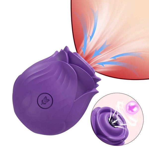 Vibrador de juguetes de chupamiento de rosas para mujeres lamiendo el pezón oral del clítoris estimulador de vacío de aspiradora